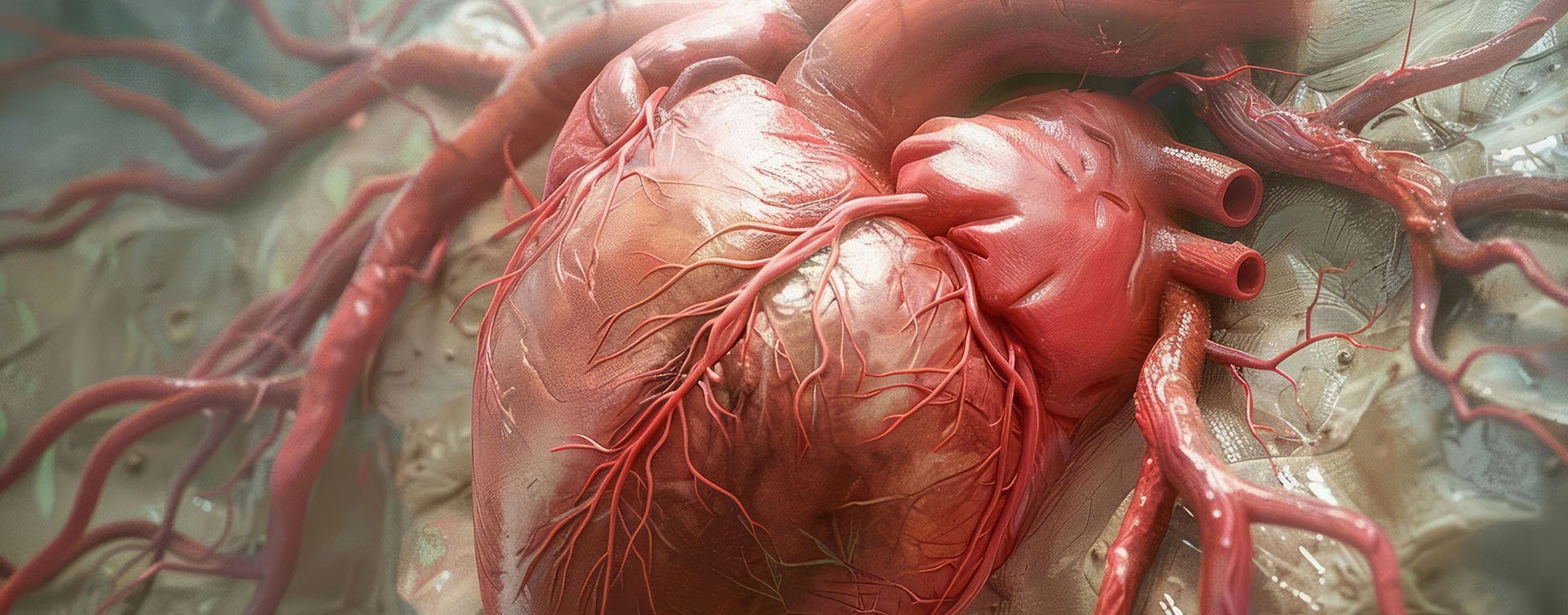 A heart surrounded by visceral fat, depicting the cardiovascular risks associated with obesity