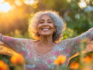 Beautiful healthy lady in her golden / senior years.